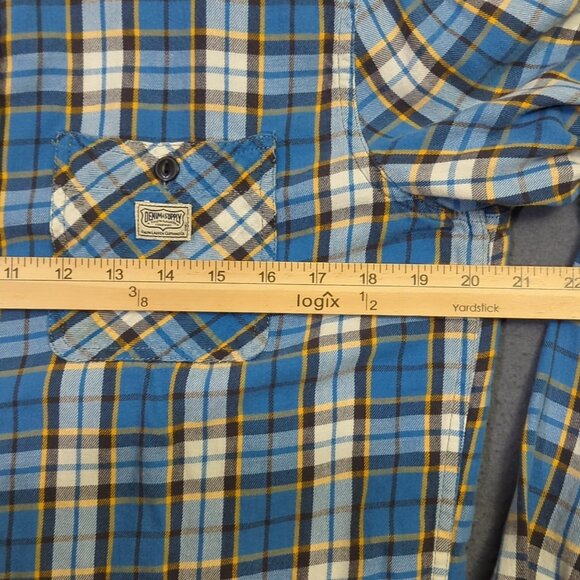 Denim & Supply Ralph Lauren Shirt Mens M Blue Plaid Flannel Long Sleeve Button - Picture 5 of 9